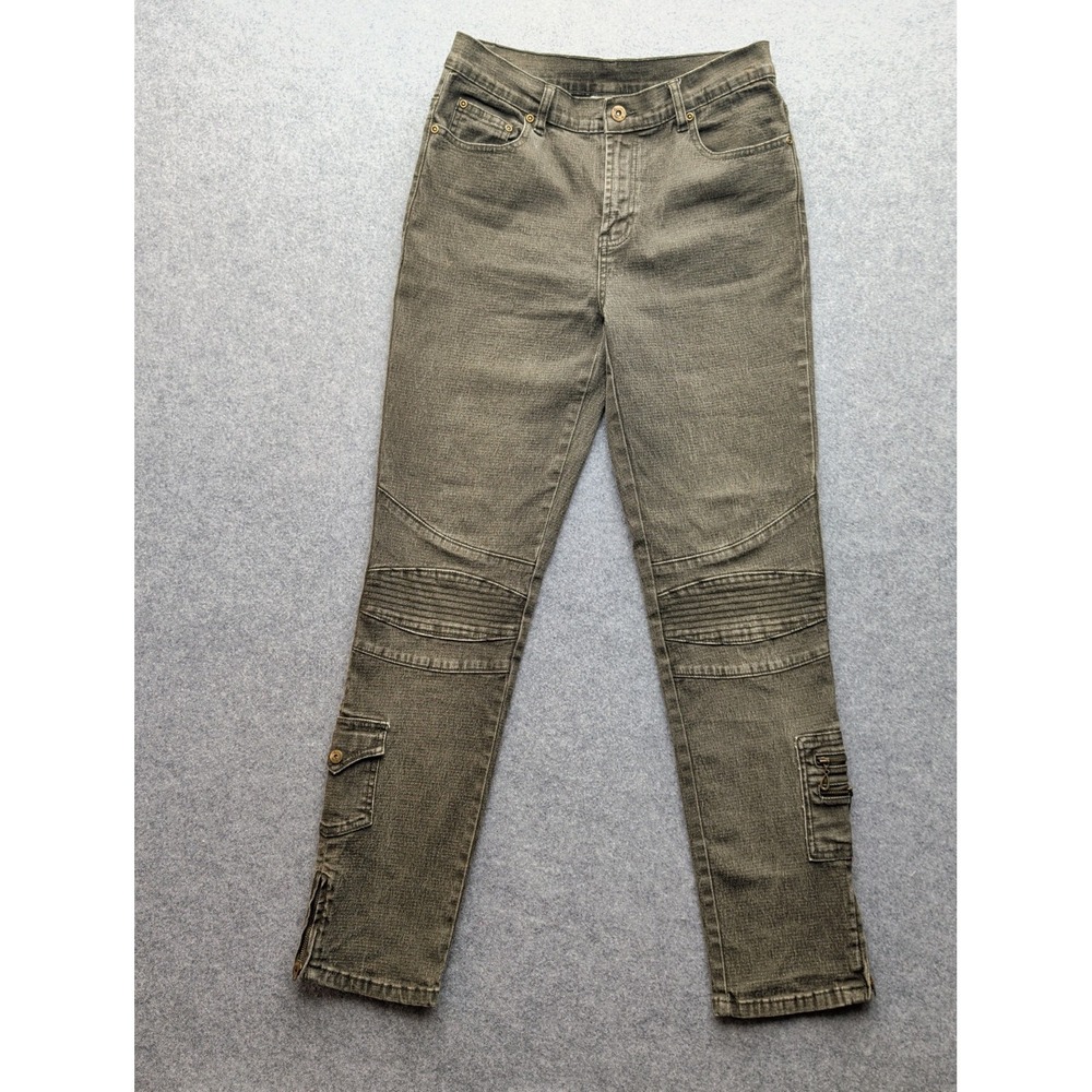 DG2 Diane Gilman Women's Riding Jeans Dark Gray Size 6 Straight High Rise